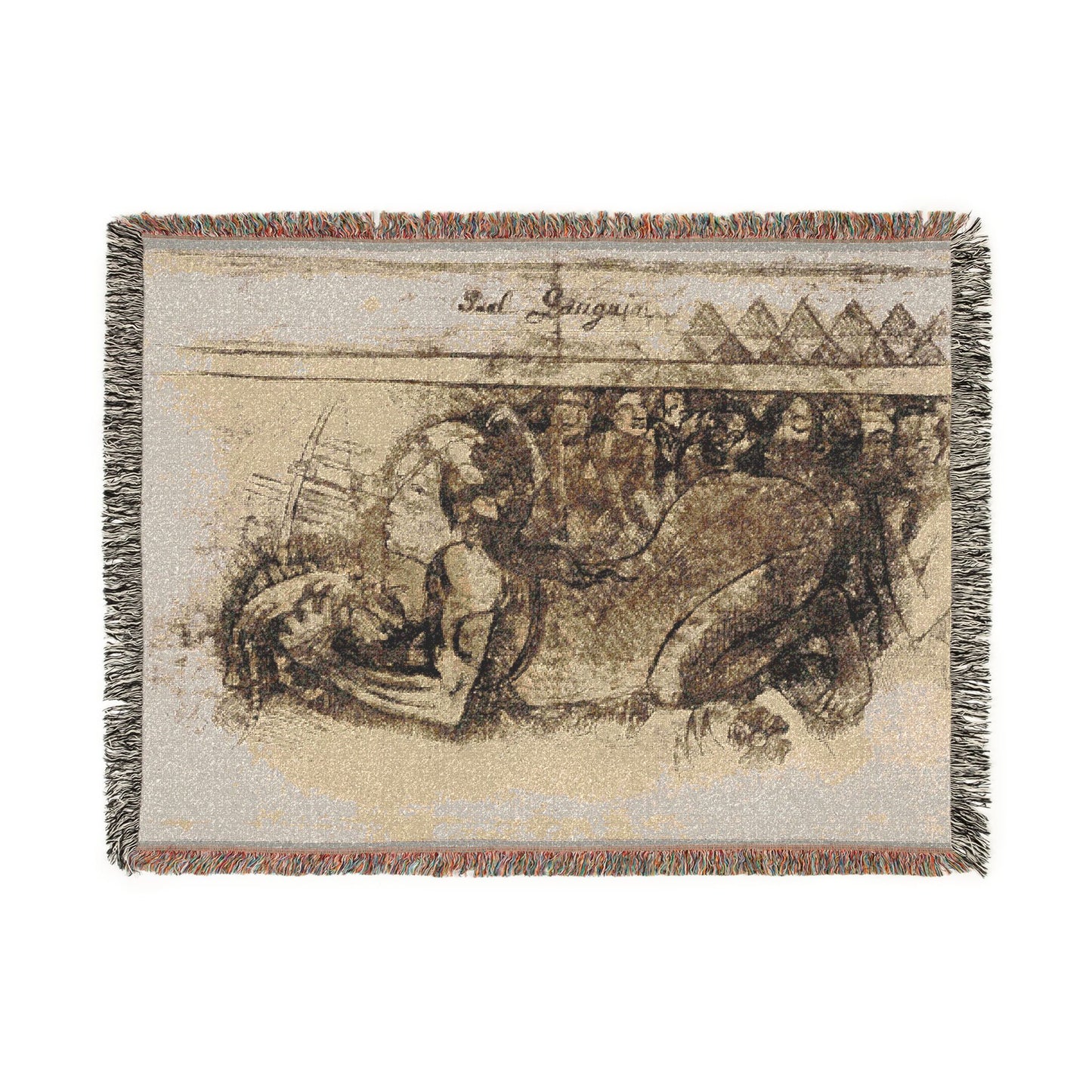 Paul Gauguin - Woman with a Cat | Woven Tapestry Blanket