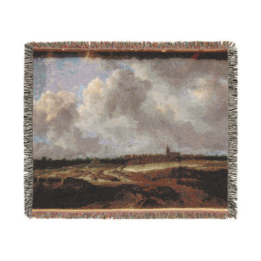 A Wooded Village behind the Dunes — Ruisdael Tapestry Blanket