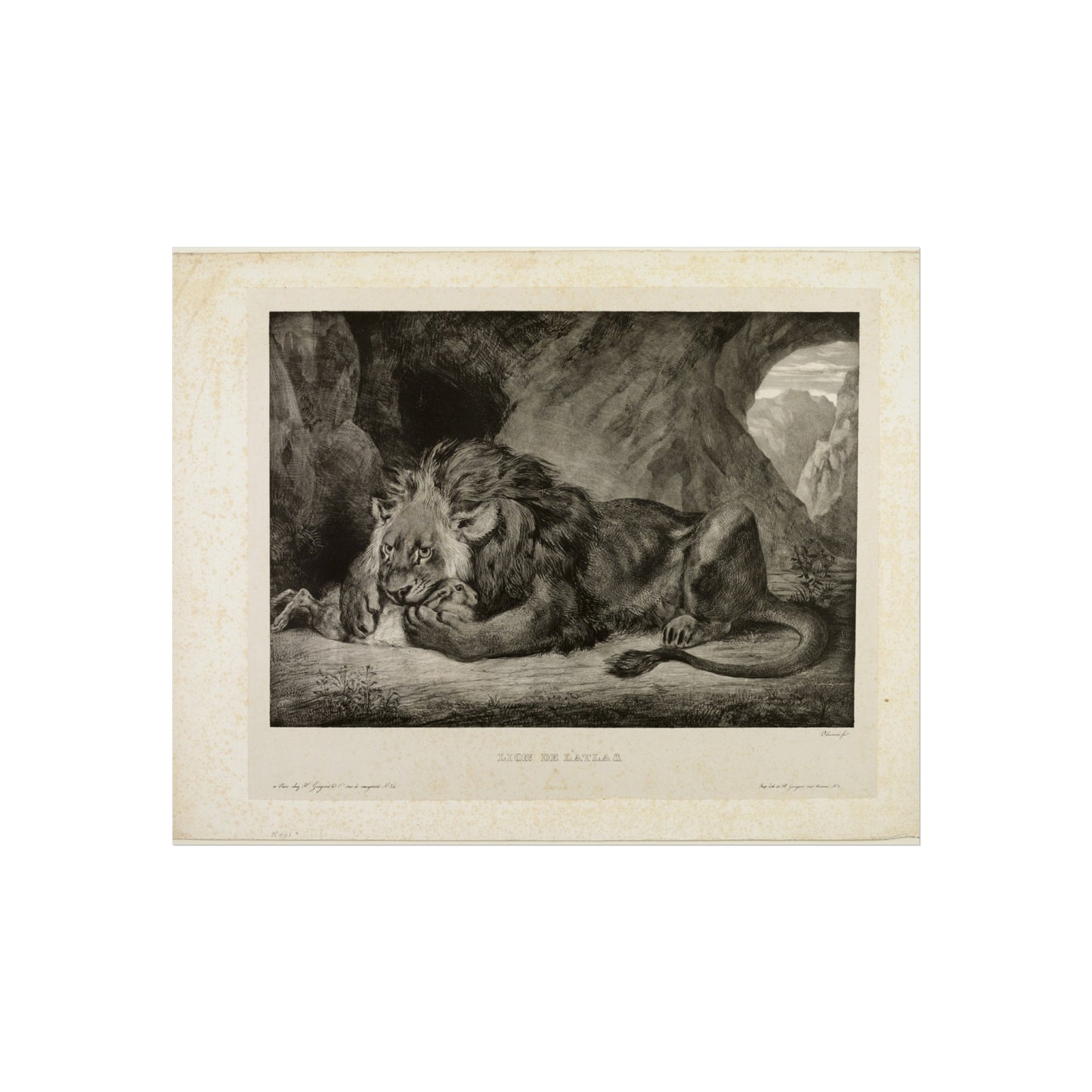 Eugène Delacroix - Lion of the Atlas Mountains | Fine Art Poster