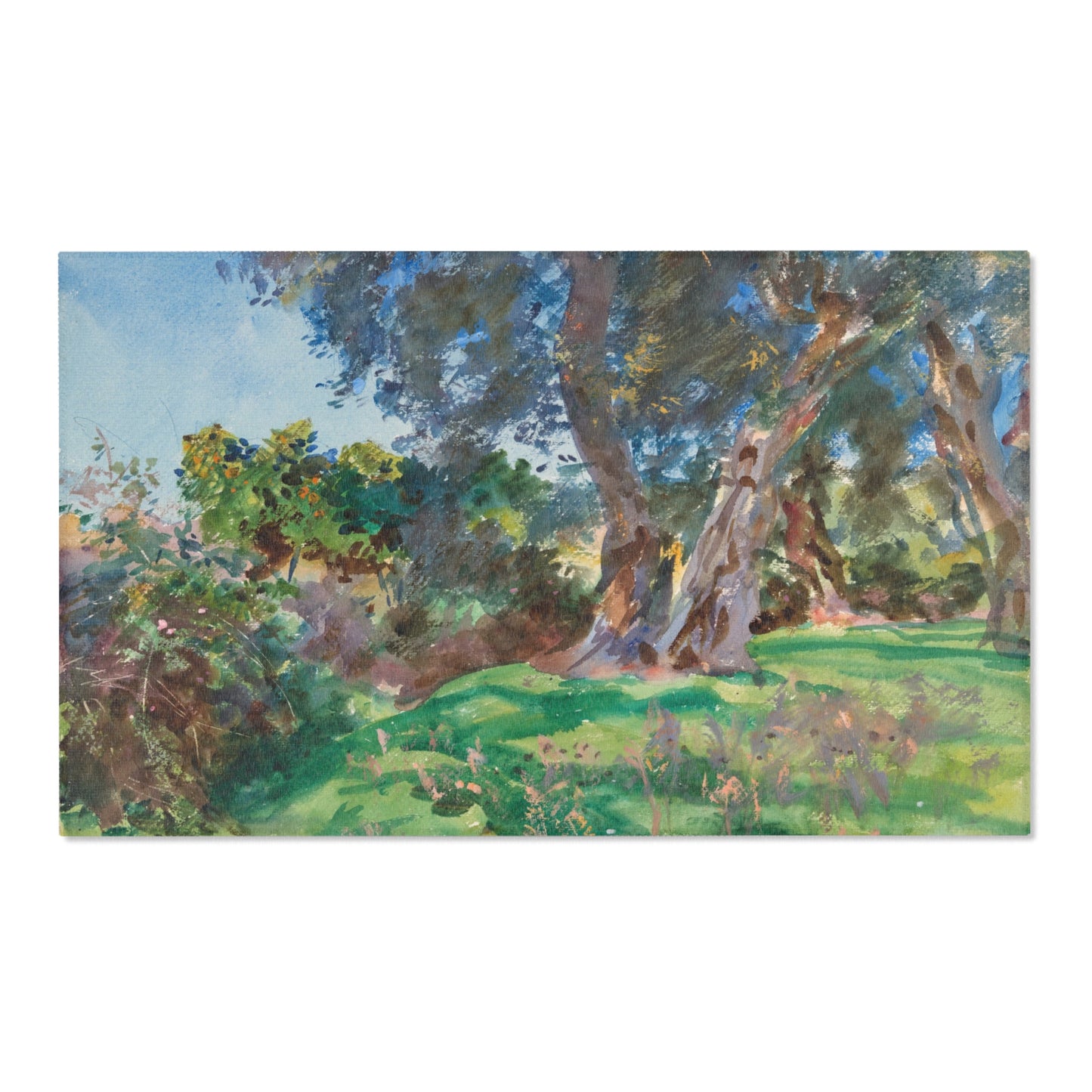 John Singer Sargent - Olive Trees, Corfu | Area Rug
