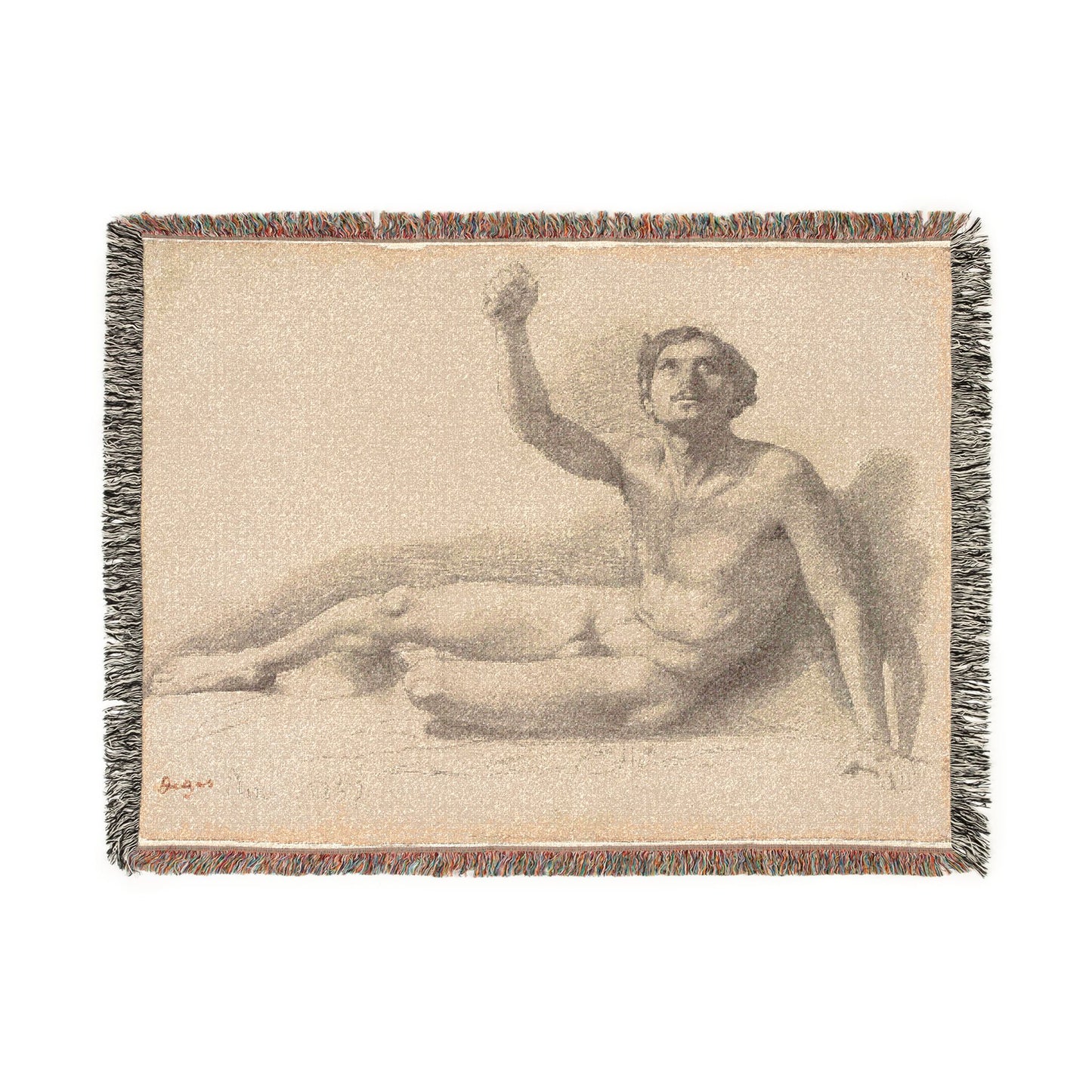 Hilaire Germain Edgar Degas - Study of a Male Nude | Tapestry Blanket