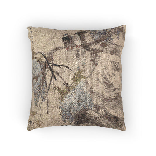 Paradise Flycatchers and Wisteria Pillow