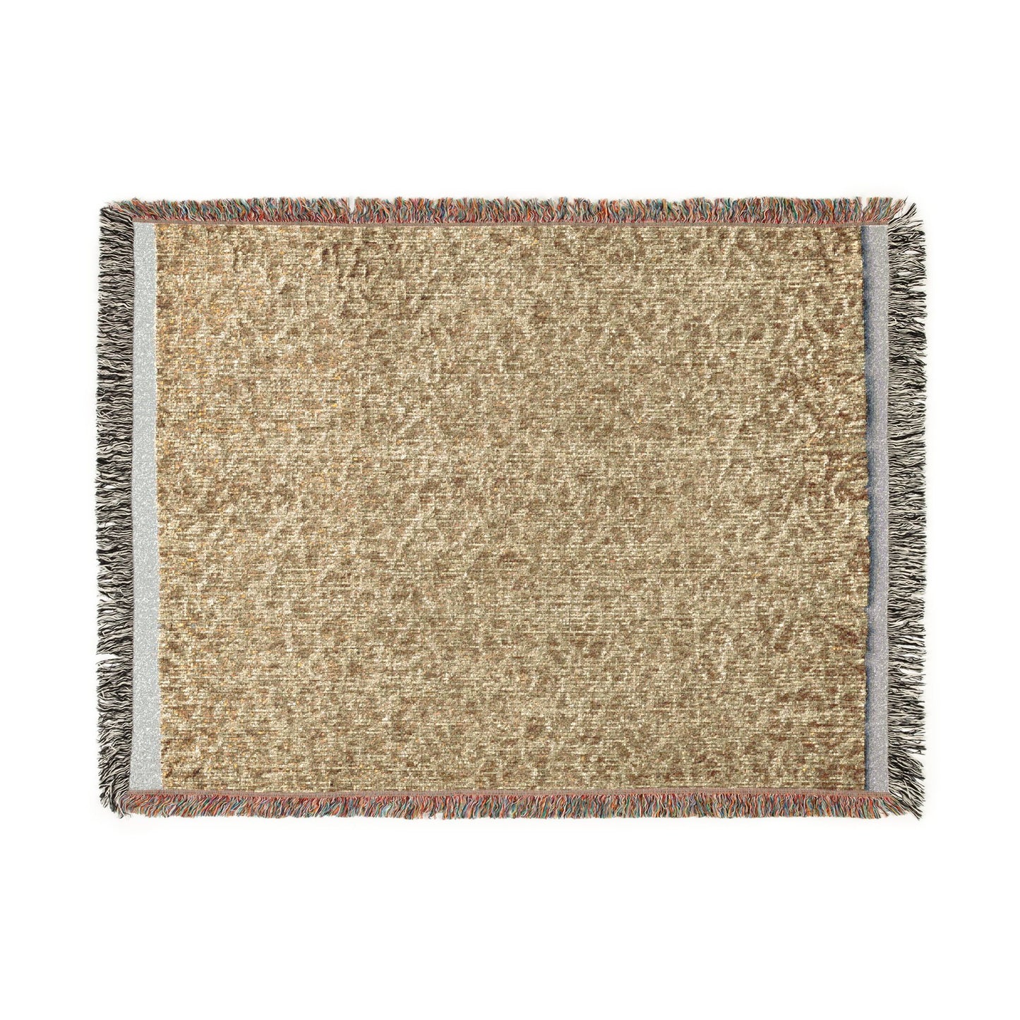Textile with Tiny Leaves Woven Throw Blanket