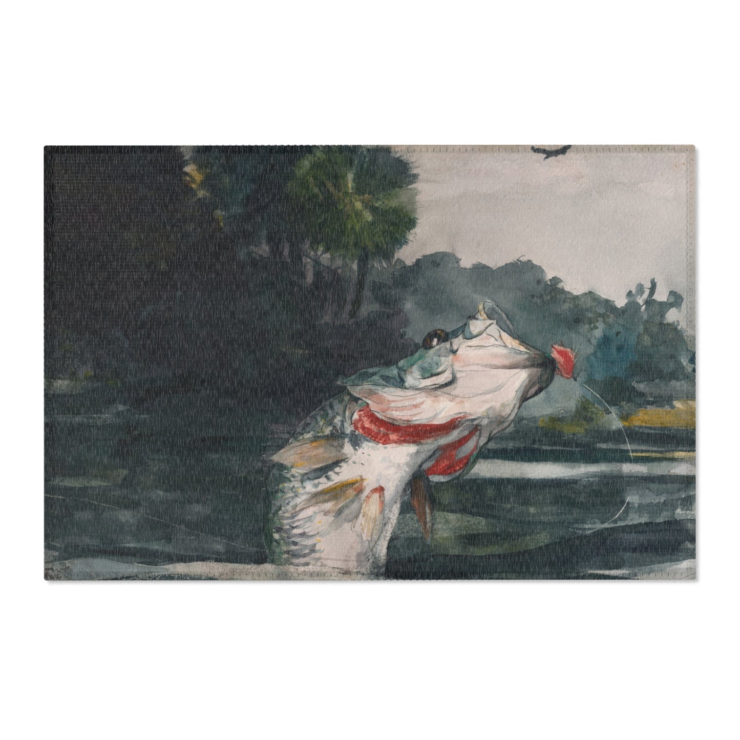 Winslow Homer - Life-Size Black Bass | Area Rug