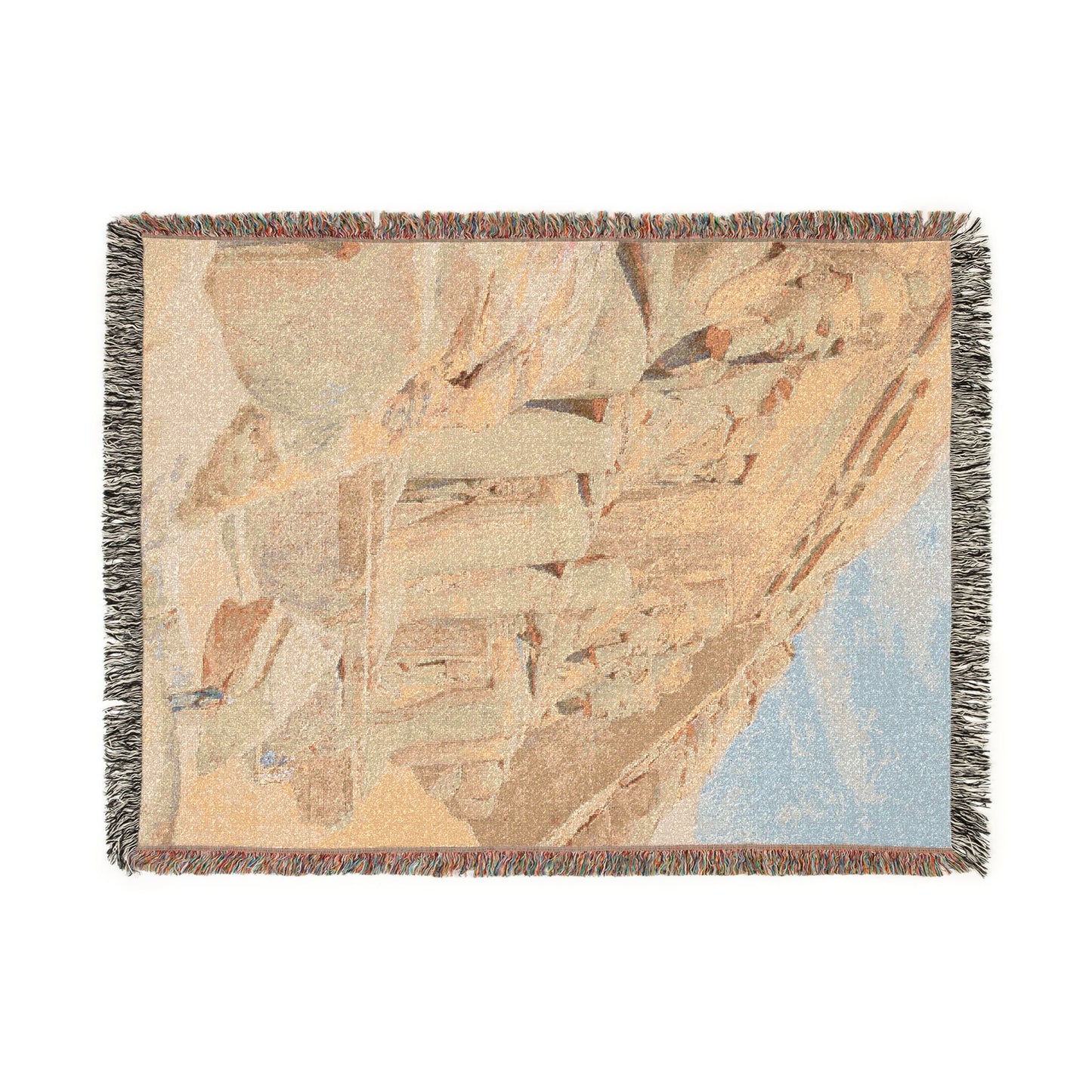 The Great Temple of Abu Simbel Woven Throw Blanket