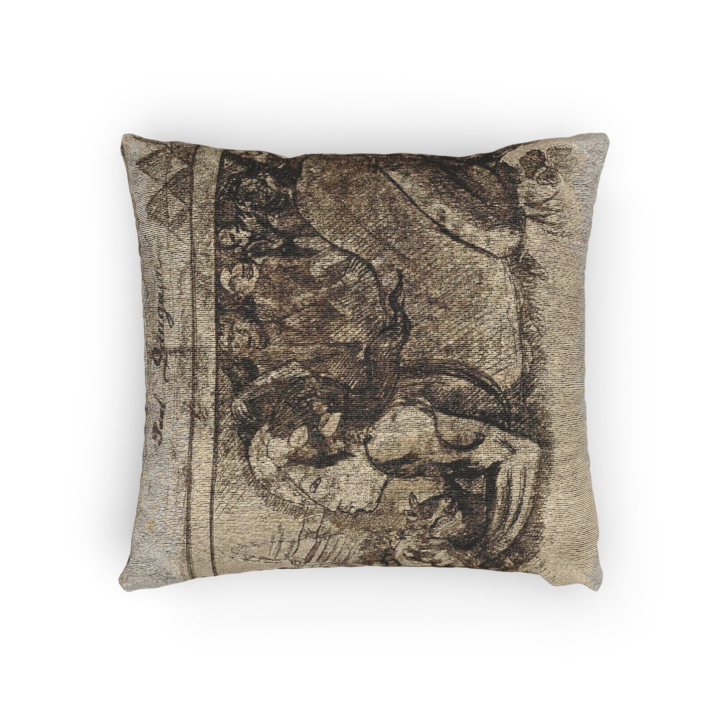 Paul Gauguin - Woman with a Cat | Woven Pillow