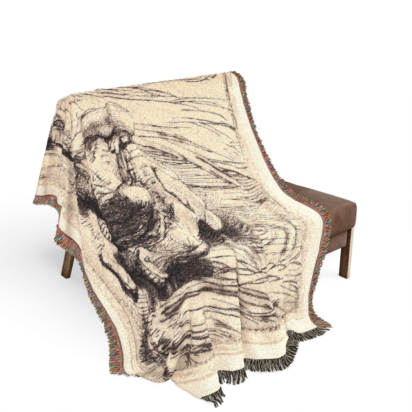 Rembrandt van Rijn - The Monk in the Cornfield | Woven Tapestry Blanket