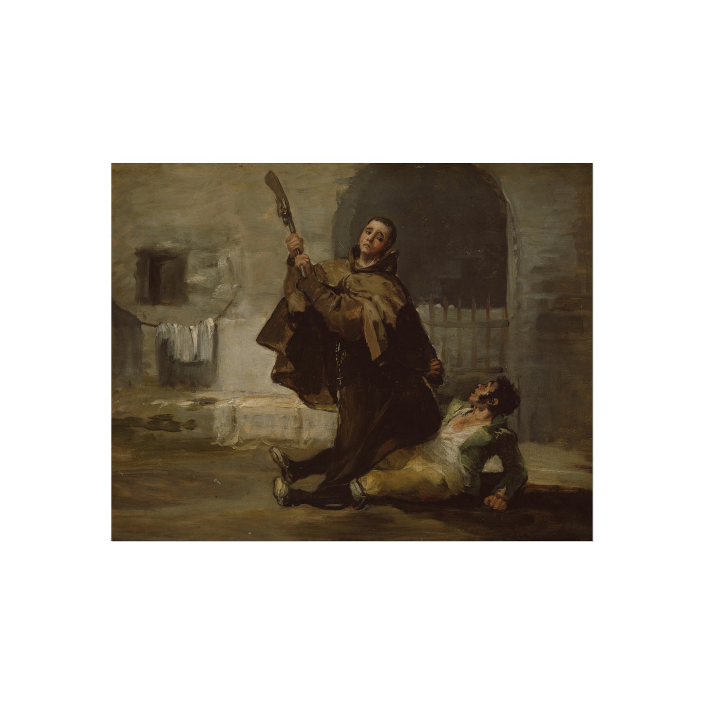 Francisco José de Goya y Lucientes - Friar Pedro Clubs El Maragato with the Butt of the Gun | Fine Art Poster