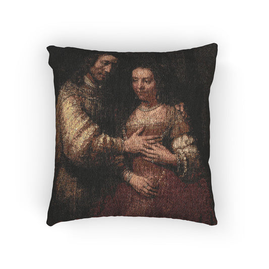 The Jewish Bride — Rembrandt van Rijn Woven Pillow
