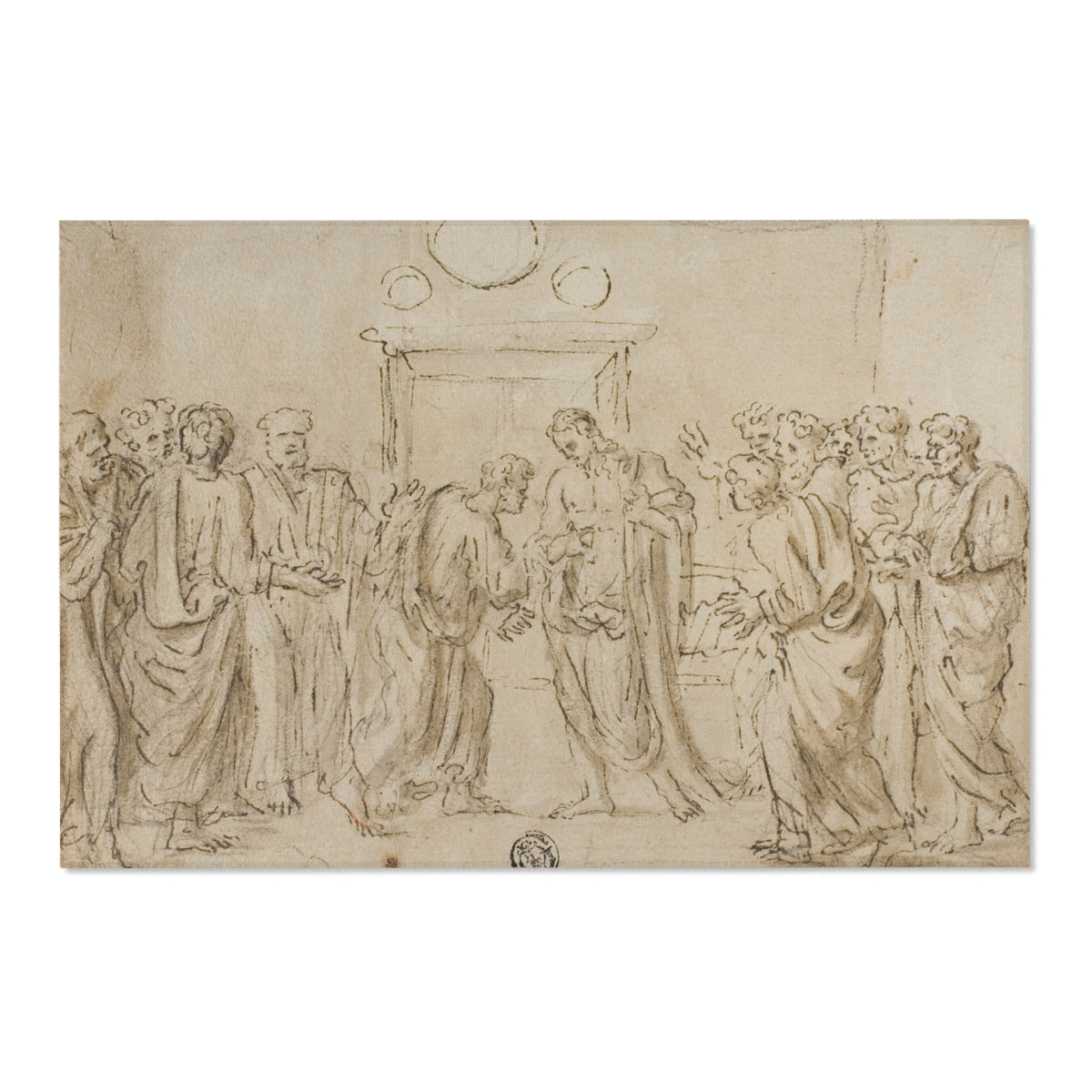 The Incredulity of Saint Thomas (style of Poussin) Area Rug