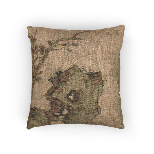 Birds on a Tree with Fruit and Autumn Foliage Pillow