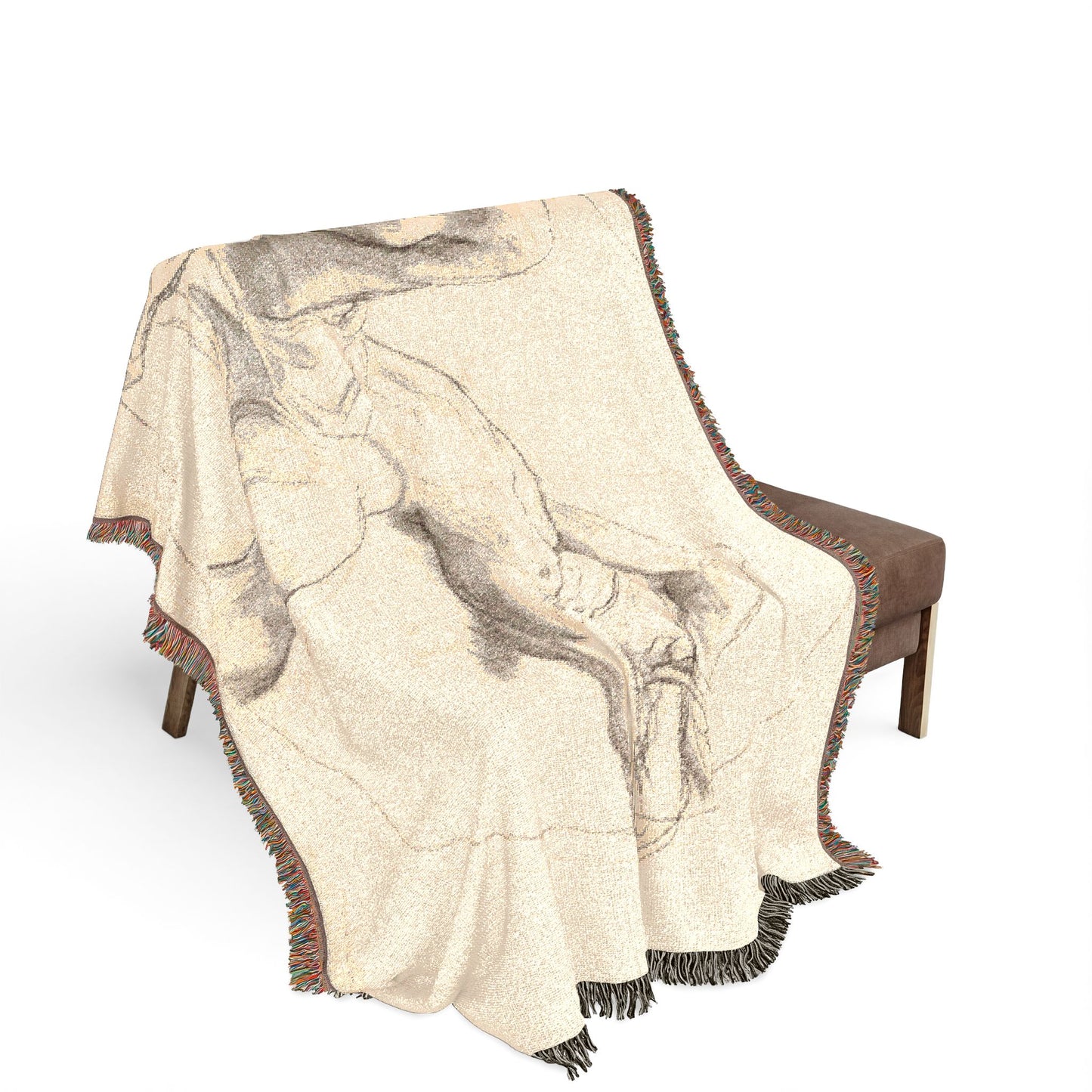 John Singer Sargent - Bound Man (recto); Sketch of Bound Man (verso) | Woven Tapestry Blanket