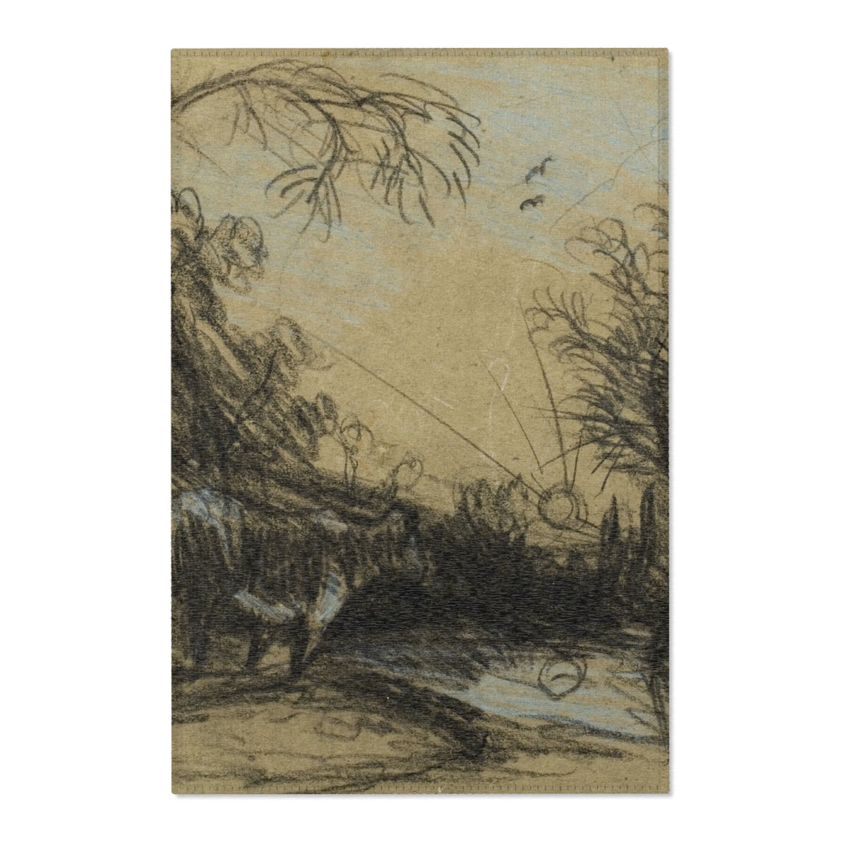 Landscape with Cows — Constable Area Rug