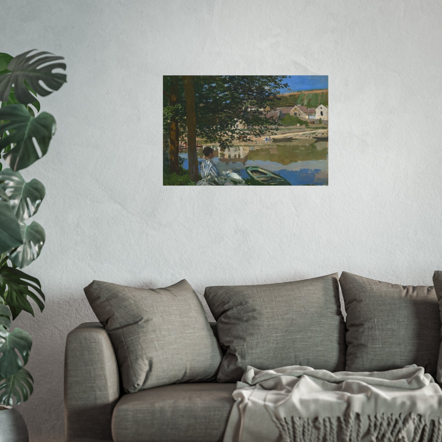 Claude Monet - On the Bank of the Seine, Bennecourt | Fine Art Poster