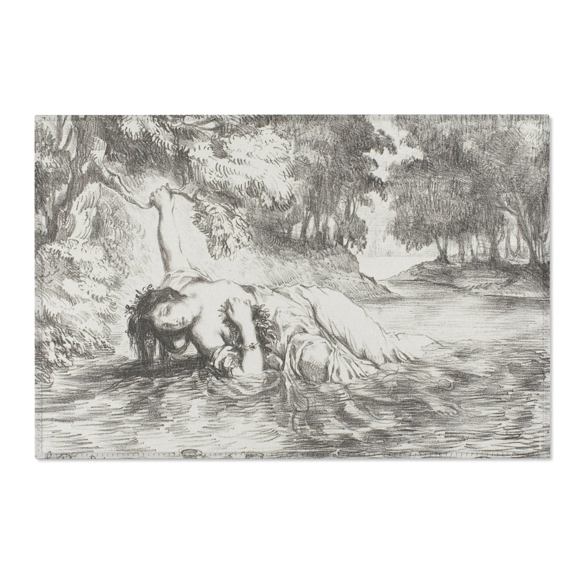 Ophelia's Death — Delacroix Area Rug