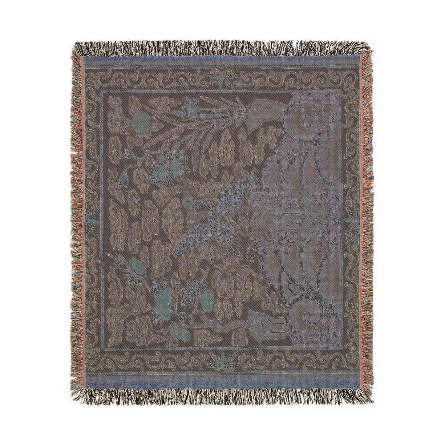 146_rank-badge-with-crane | Woven Tapestry Blanket