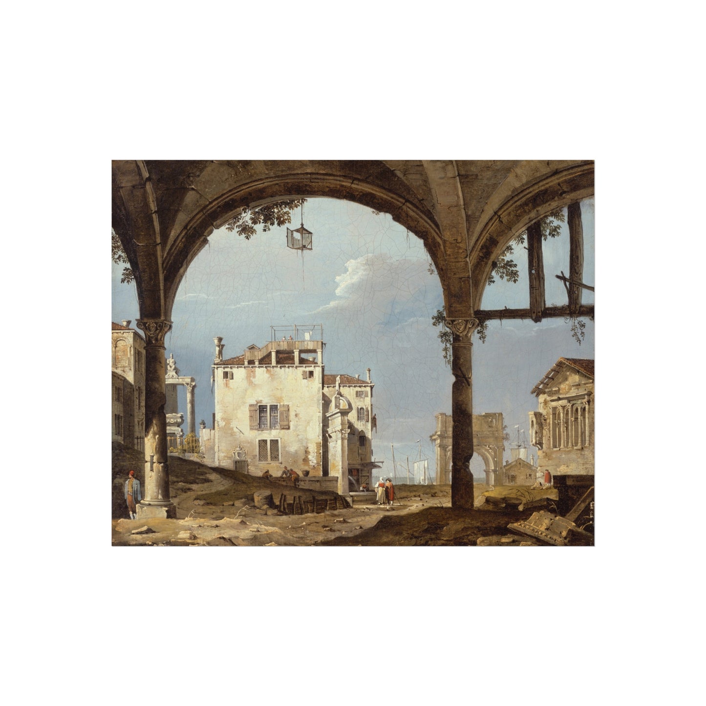 Follower of Canaletto - Portico with a Lantern | Fine Art Poster