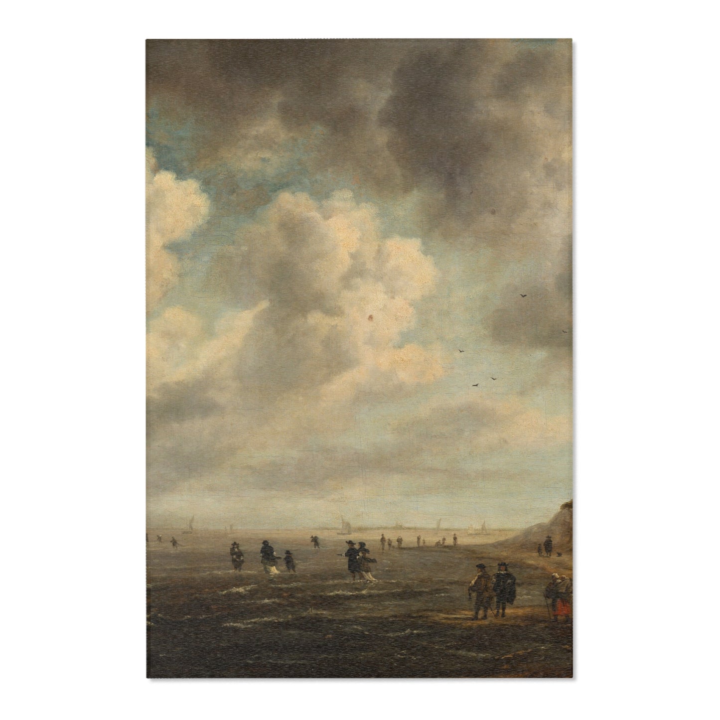 Naar Jacob van Ruisdael - Beach View - 154 - Mauritshuis | Area Rug