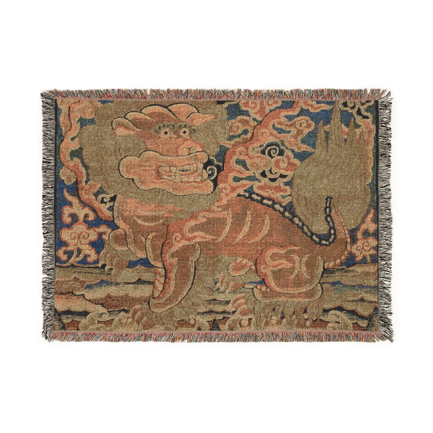 153_rank-badge-with-lion-ming-kesi | Woven Tapestry Blanket