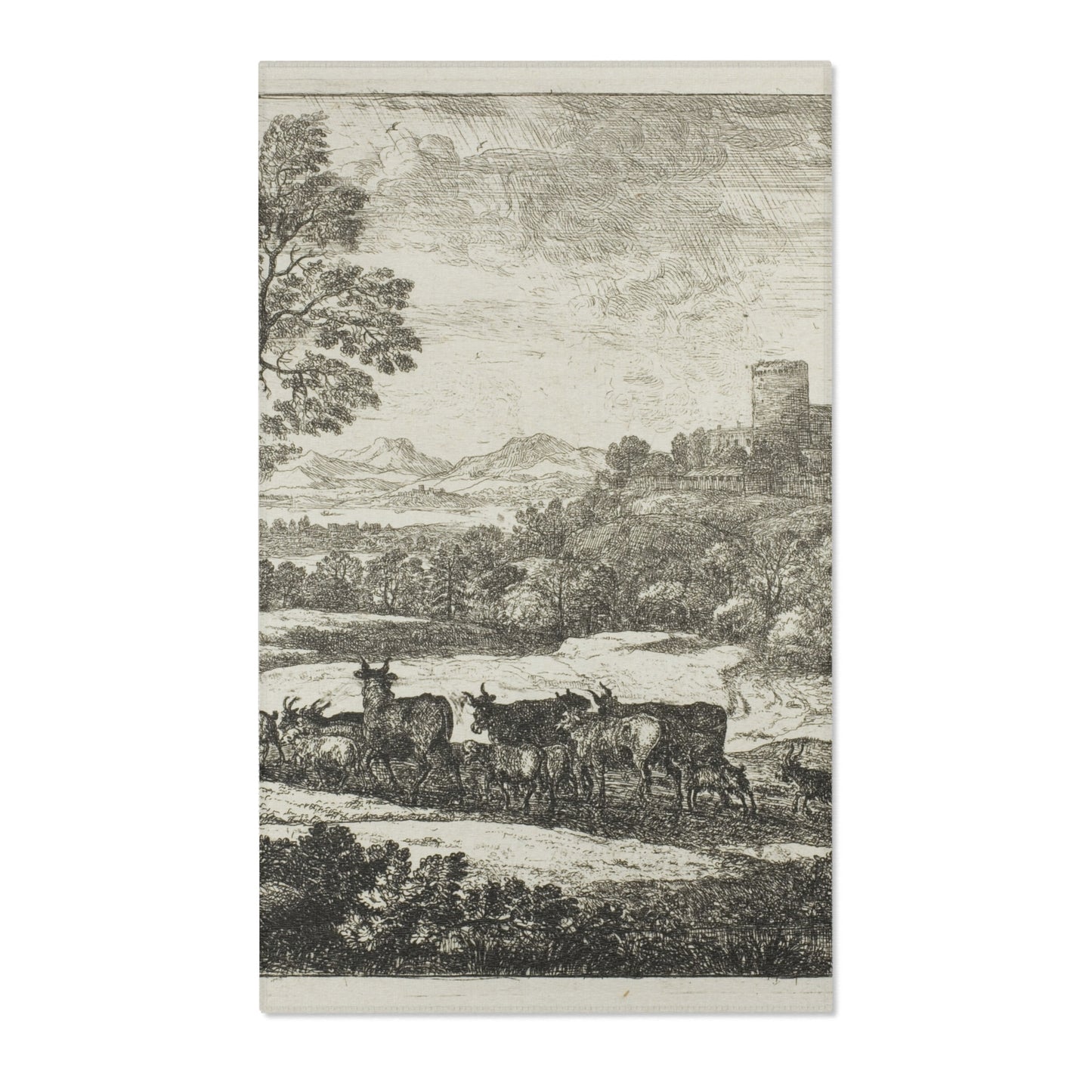 Claude Lorrain - The Herd Returning in Stormy Weather | Area Rug