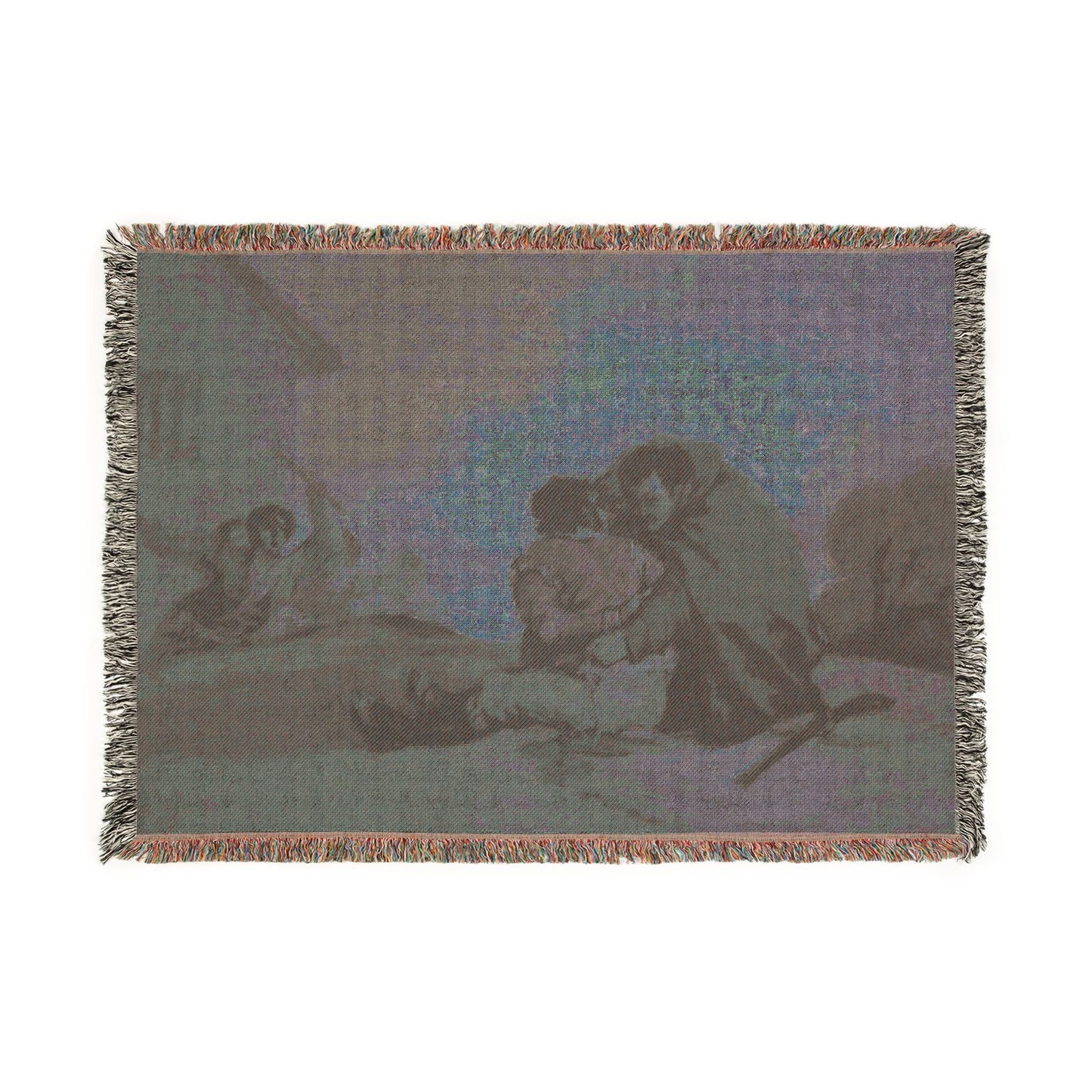 Francisco José de Goya y Lucientes - Friar Pedro Binds El Maragato with a Rope | Woven Tapestry Blanket