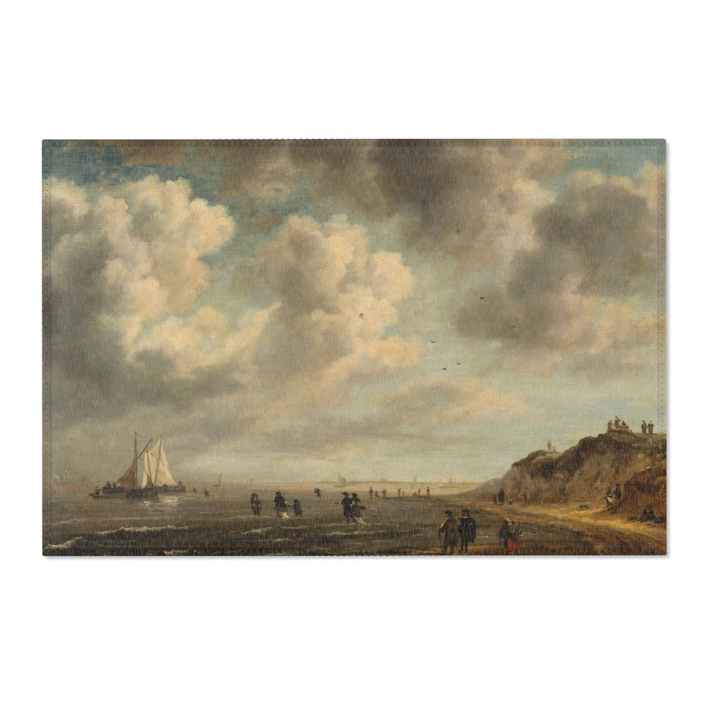Naar Jacob van Ruisdael - Beach View - 154 - Mauritshuis | Area Rug