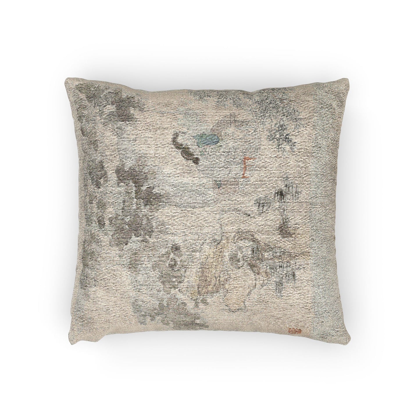 117_two-women-with-needlework-in-a-garden | Woven Pillow
