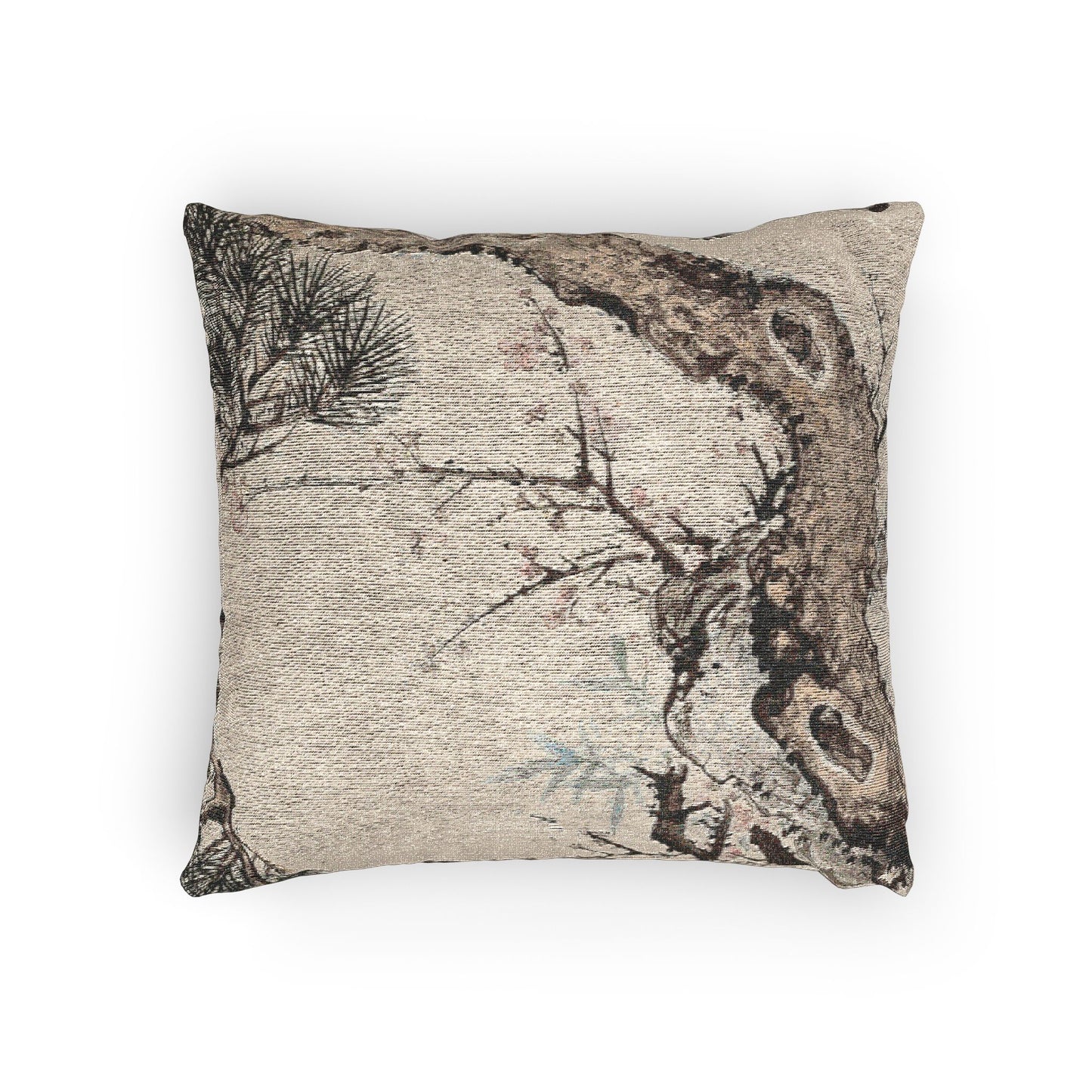 078_three-purities-pine-plum-bamboo | Woven Pillow
