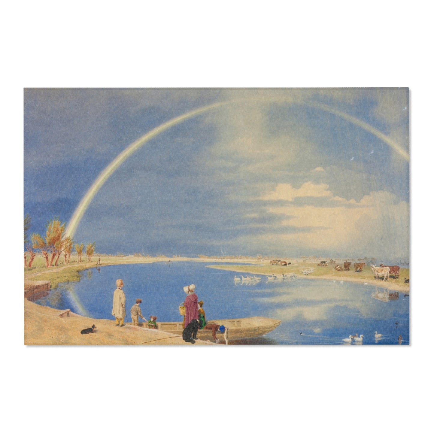 William Turner - An April Shower A View from Binsey Ferry Near Oxford, Looking Towards Port Meadow and Godstow | Area Rug
