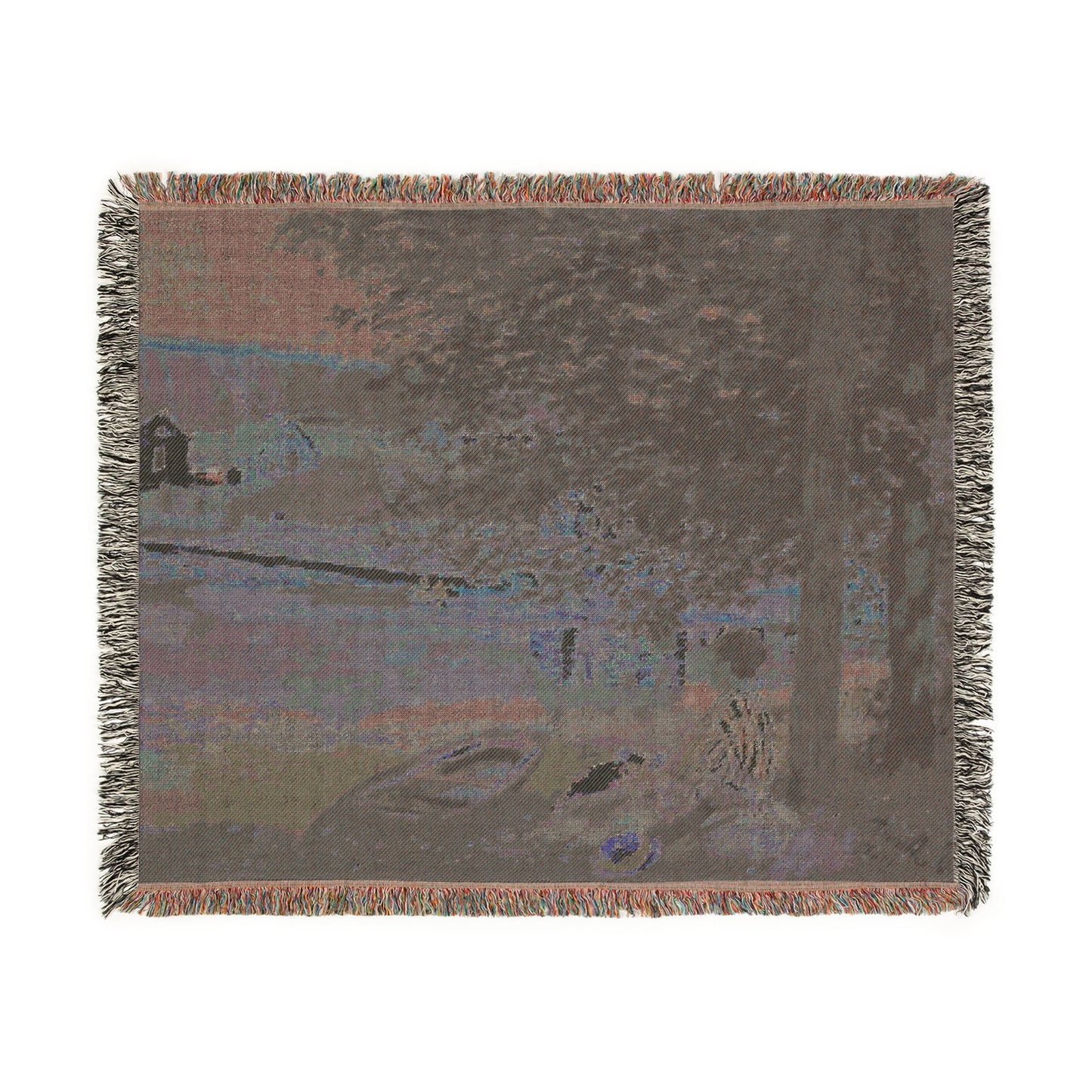 Claude Monet - On the Bank of the Seine, Bennecourt | Woven Tapestry Blanket
