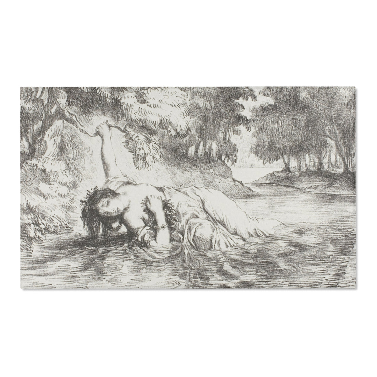Ophelia's Death — Delacroix Area Rug
