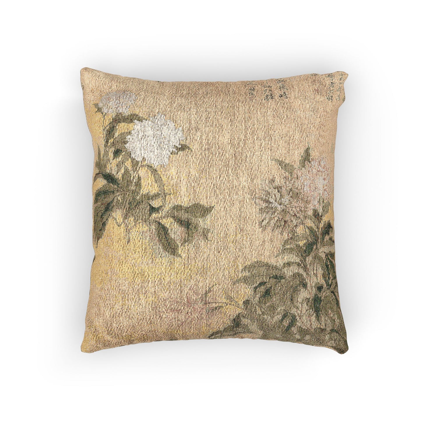 Herbaceous Peony Woven Pillow