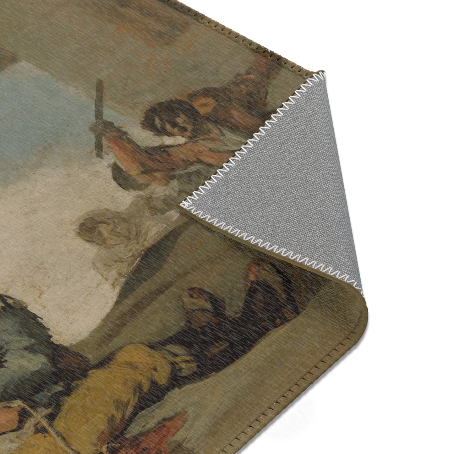 Francisco José de Goya y Lucientes - Friar Pedro Binds El Maragato with a Rope | Area Rug