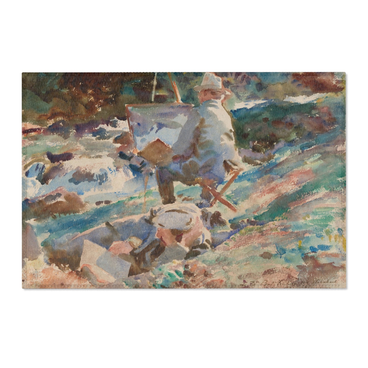 John Singer Sargent - An Artist at His Easel | Area Rug