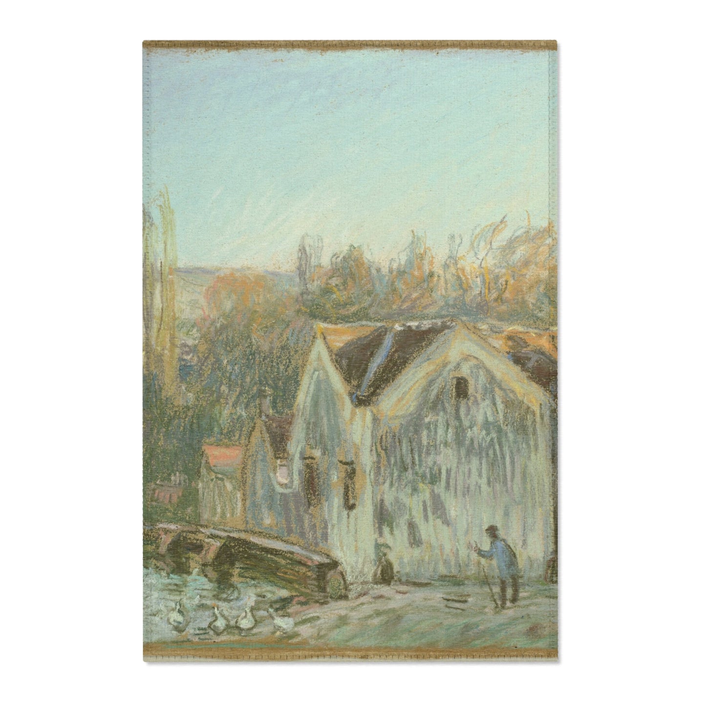 Alfred Sisley - A Corner of Moret-sur-Loing | Area Rug