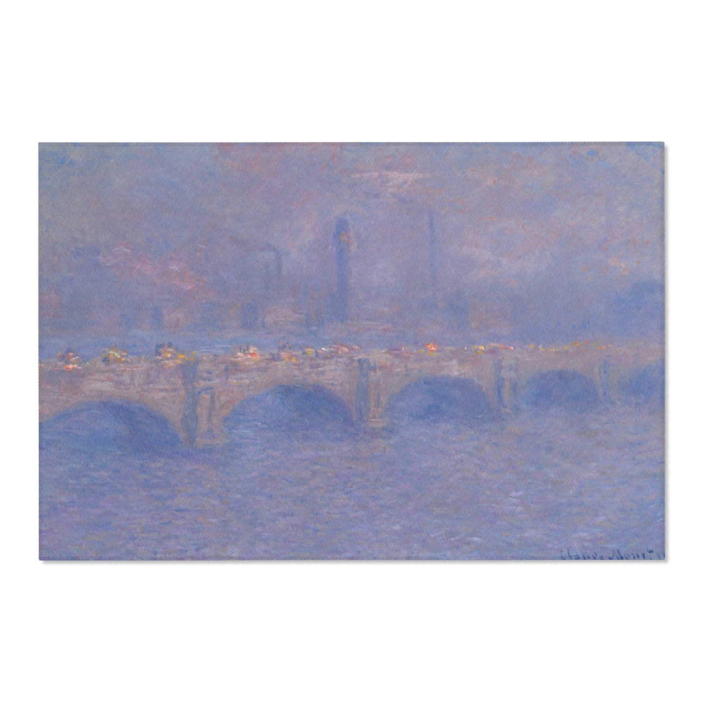 Claude Monet - Waterloo Bridge, Sunlight Effect | Area Rug