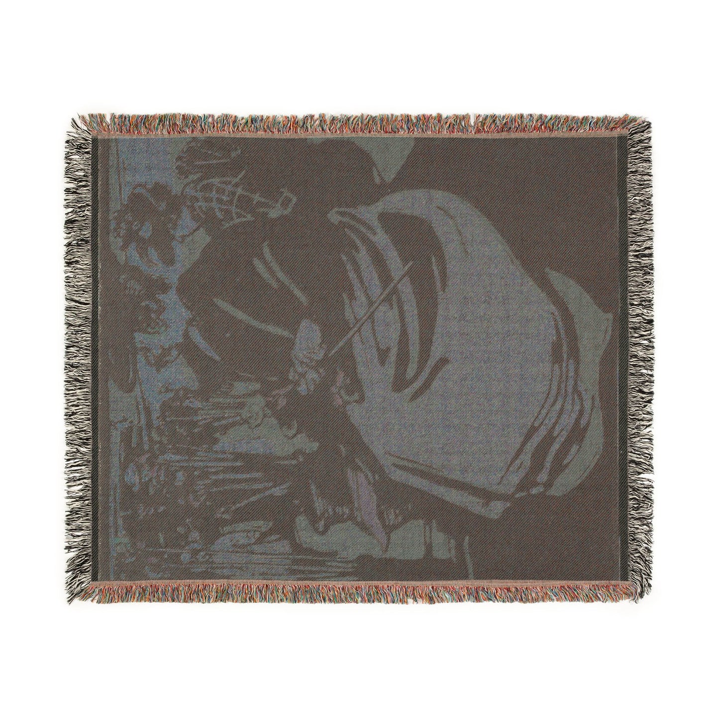 London Types: Flower Girl Woven Throw Blanket