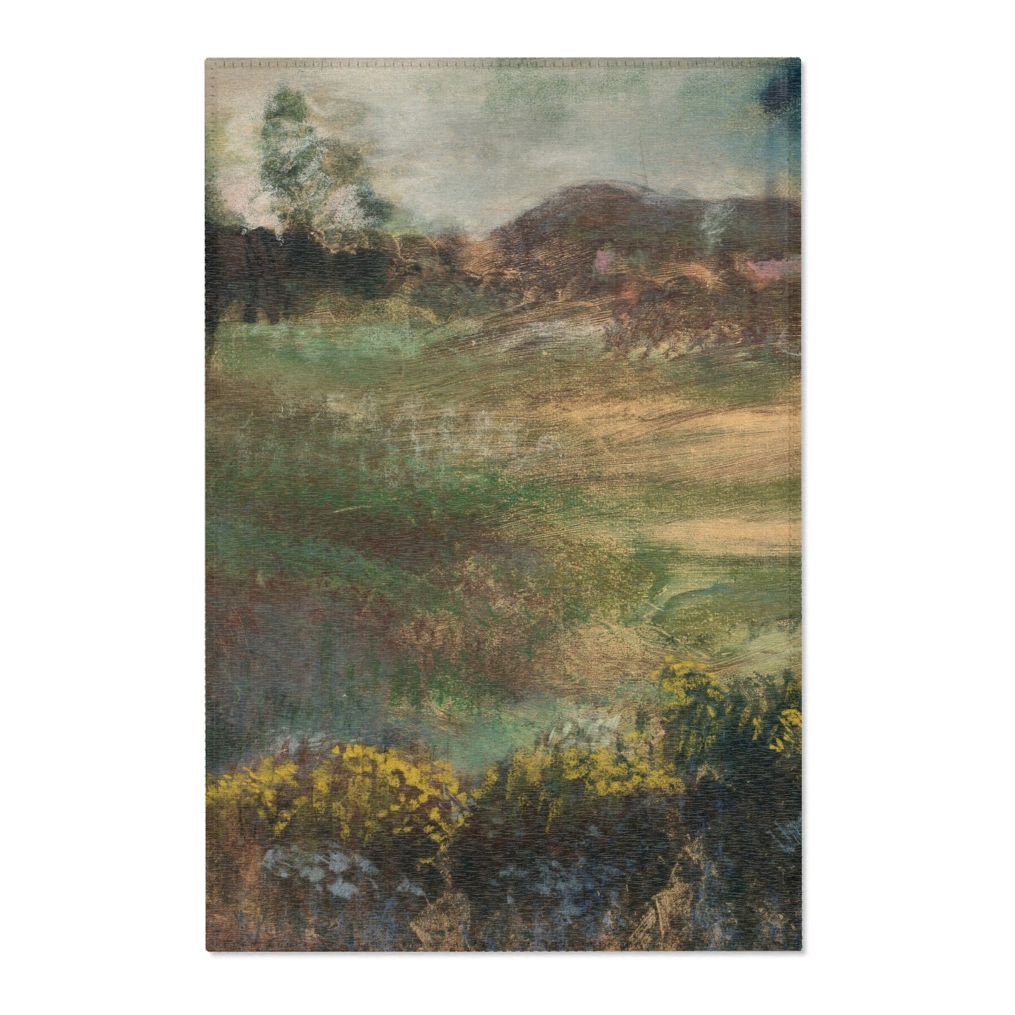 Hilaire Germain Edgar Degas - Landscape with Smokestacks | Area Rug