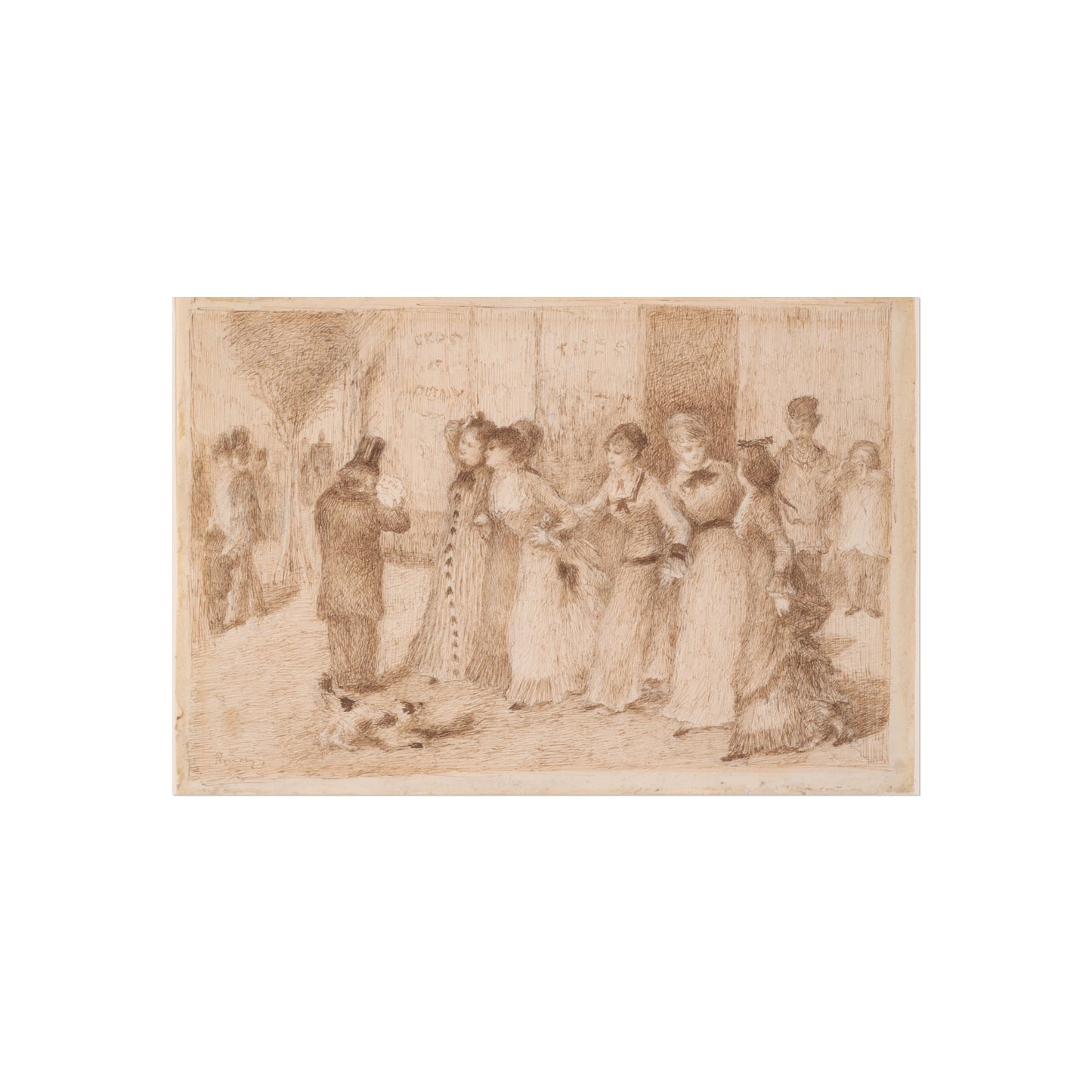 Pierre-Auguste Renoir - Workers' Daughters on the Outer Boulevard (Illustration for Émile Zola's L'Assommoir ) | Fine Art Poster