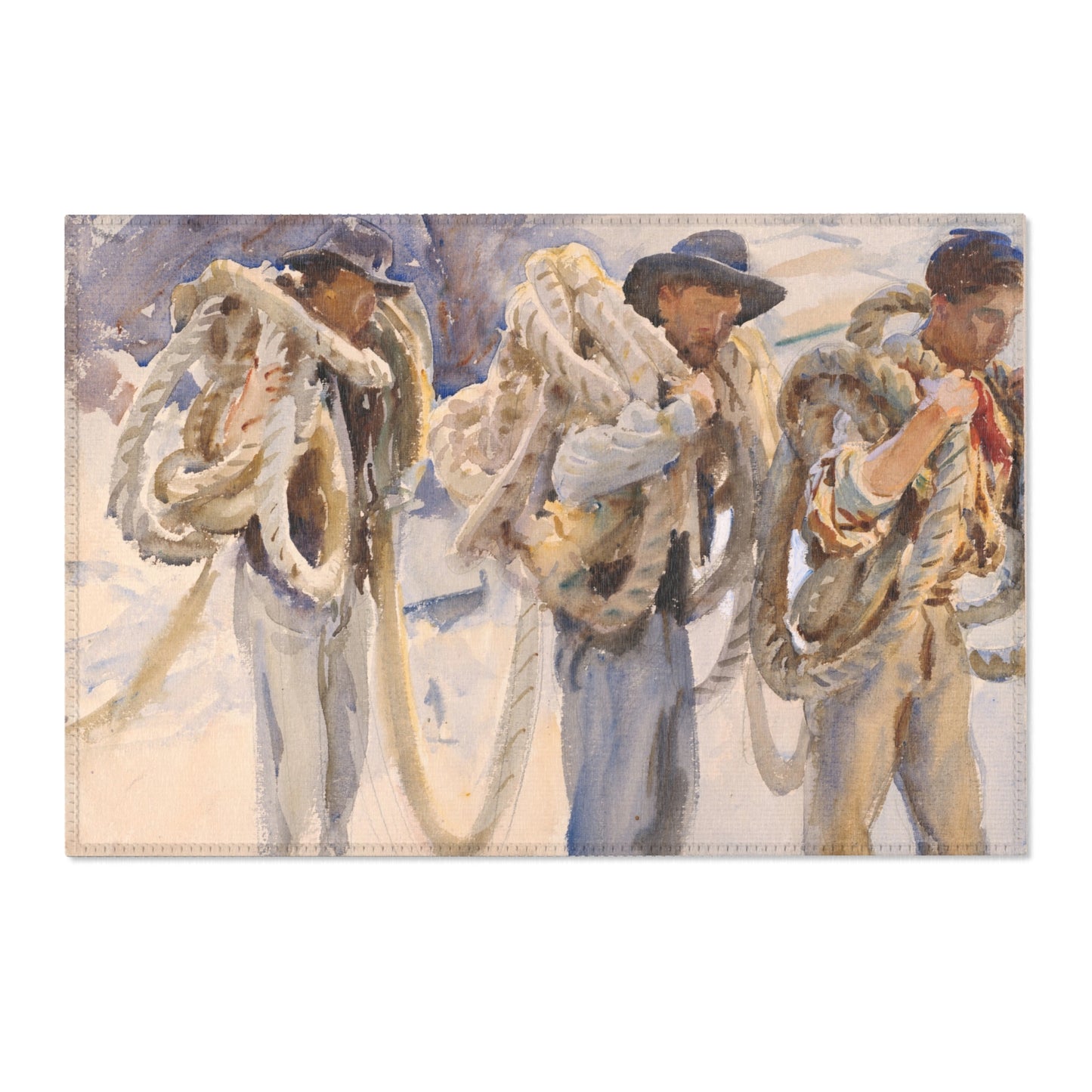John Singer Sargent - Workmen at Carrara | Area Rug