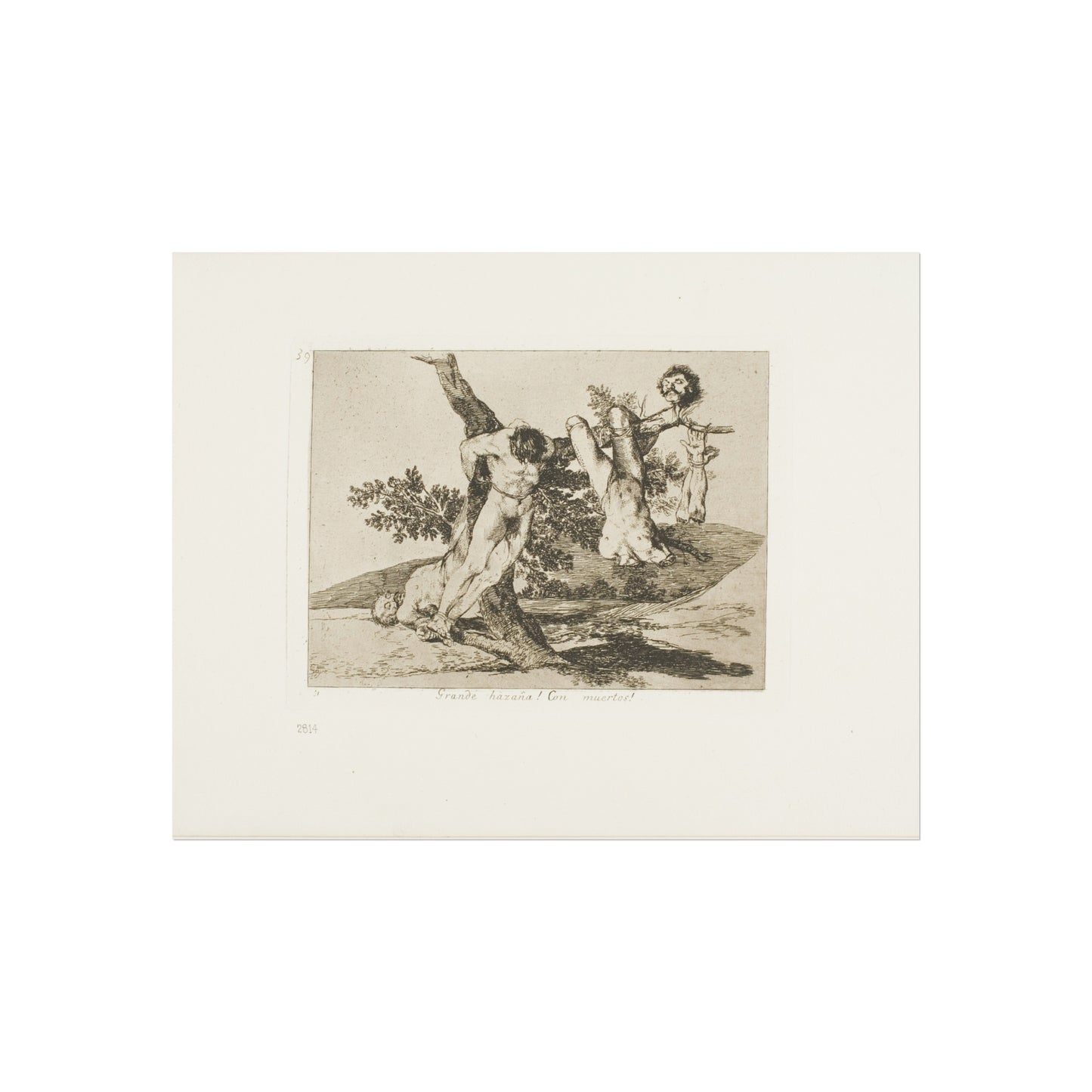 Francisco José de Goya y Lucientes - A Heroic Feat! With Dead Men!, plate 39 from The Disasters of War | Fine Art Poster