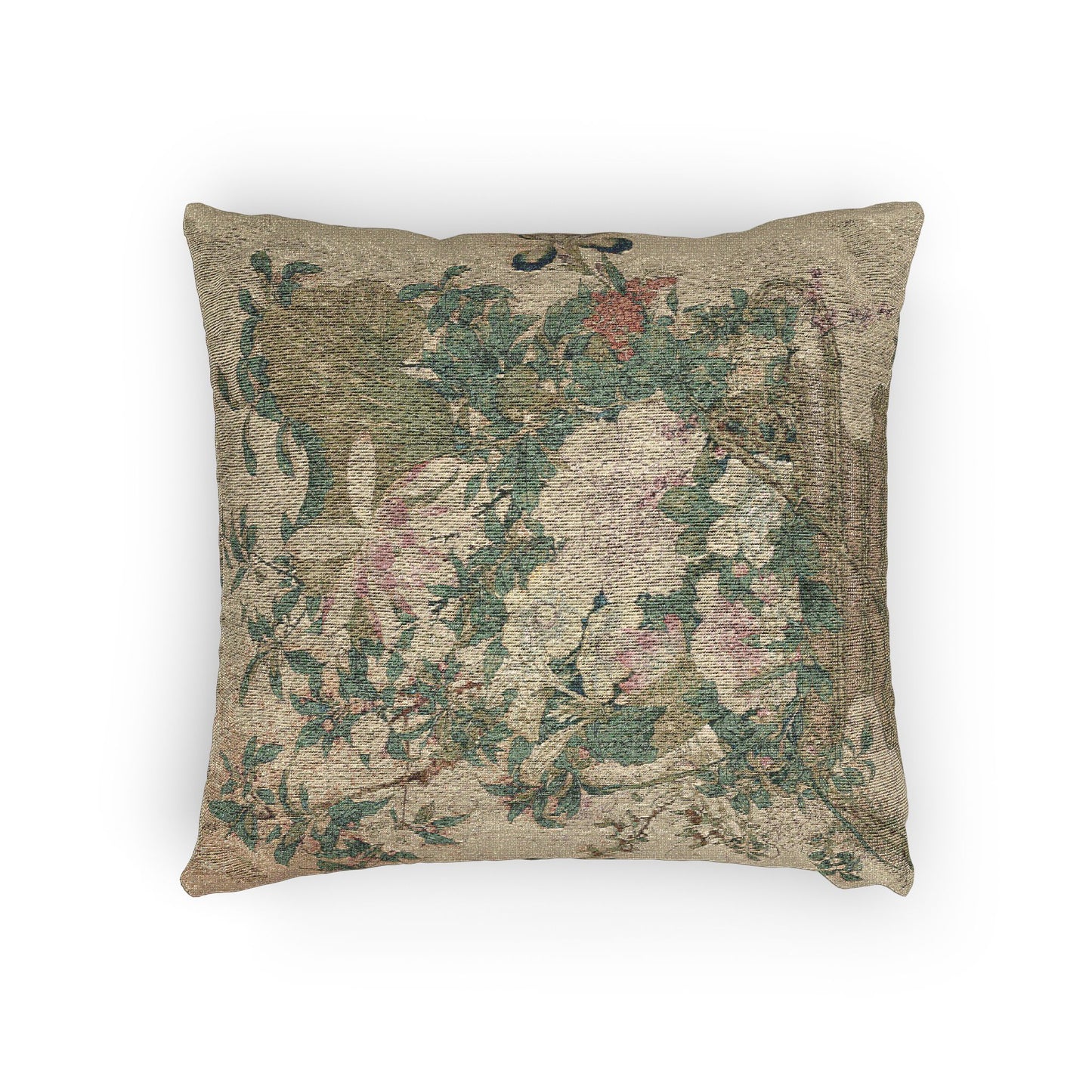Flowers of the Four Seasons Woven Pillow