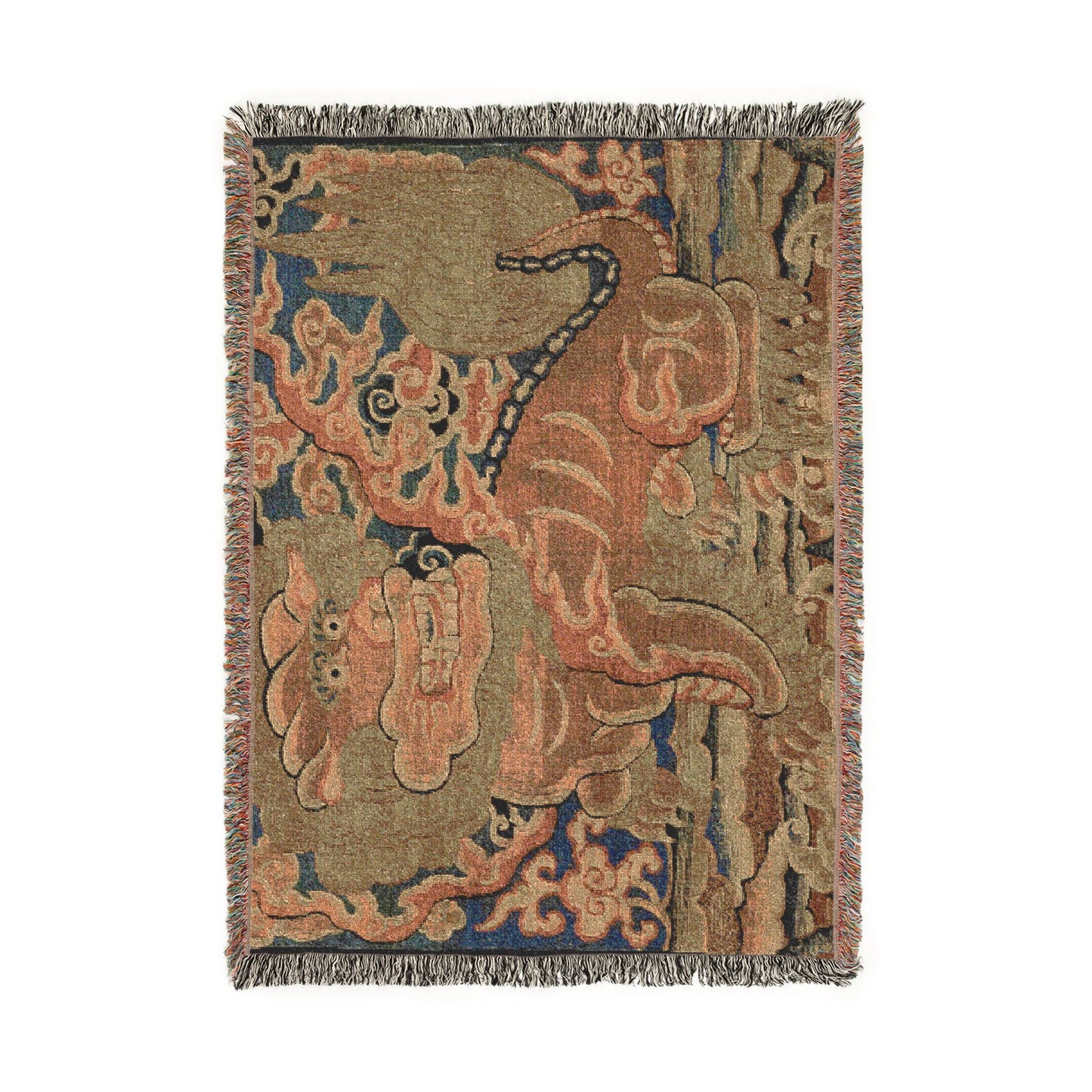 153_rank-badge-with-lion-ming-kesi | Woven Tapestry Blanket