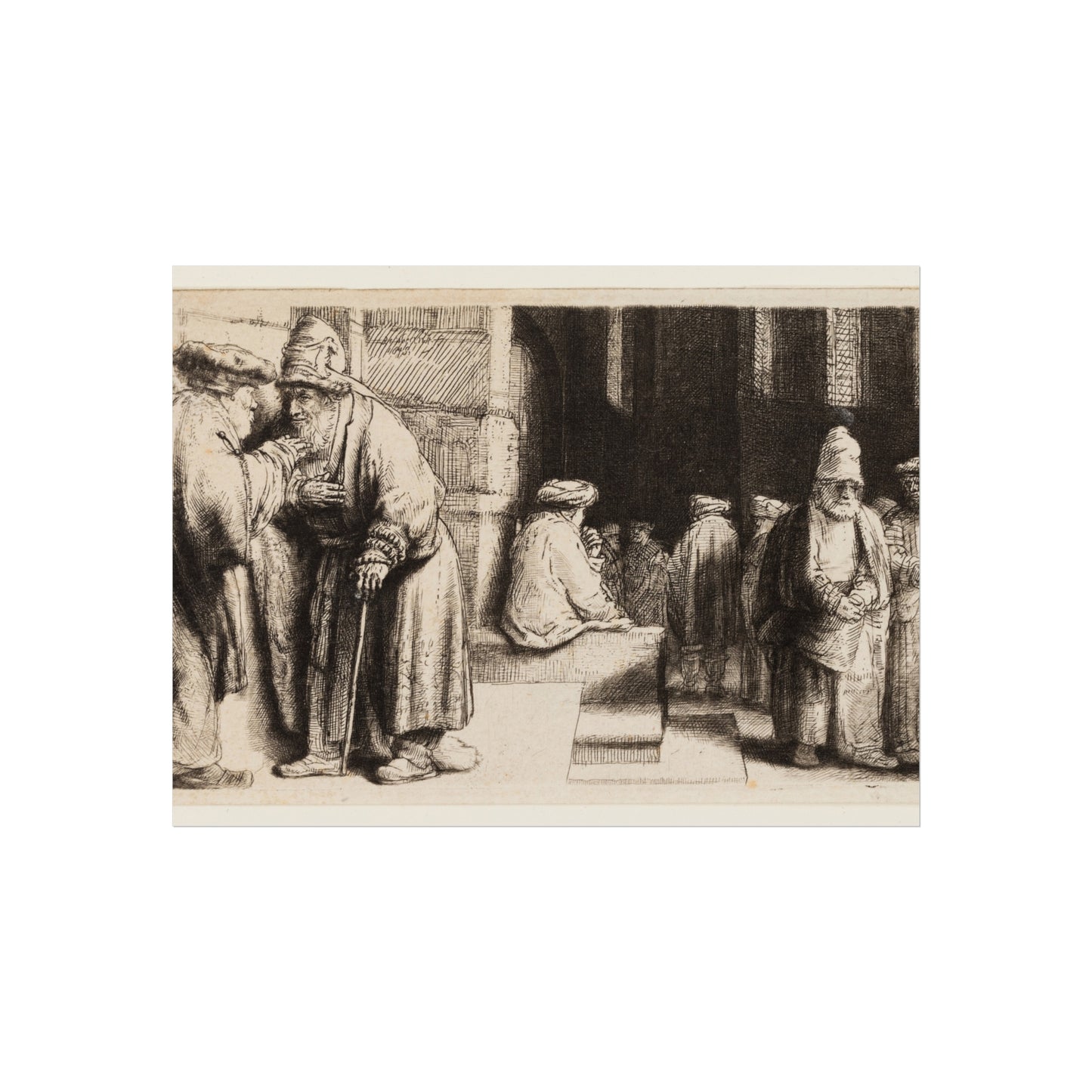 Rembrandt van Rijn - Jews in the Synagogue | Fine Art Poster