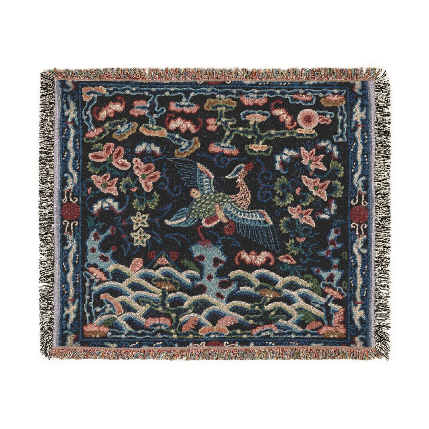 126_rank-badge | Woven Tapestry Blanket