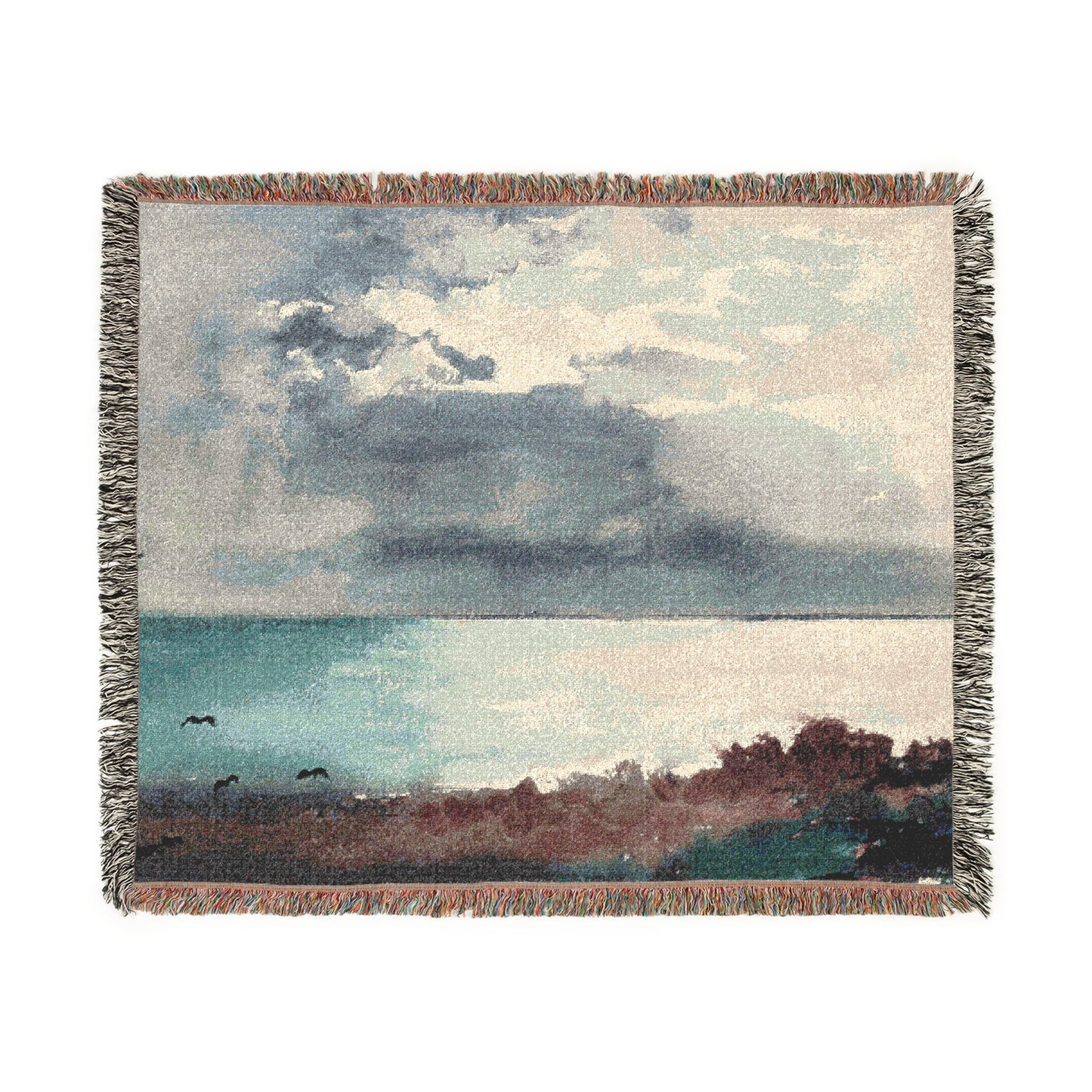 Winslow Homer - Breaking Storm, Coast of Maine | Woven Tapestry Blanket