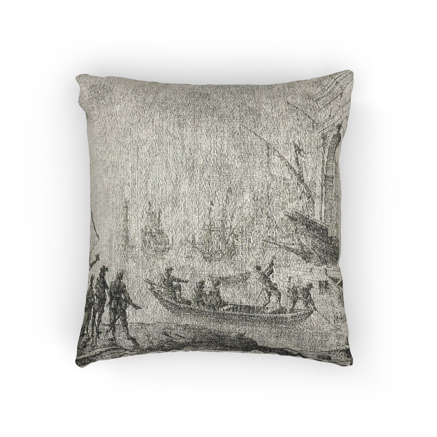 Harbor Scene with a Lighthouse — Lorrain Pillow