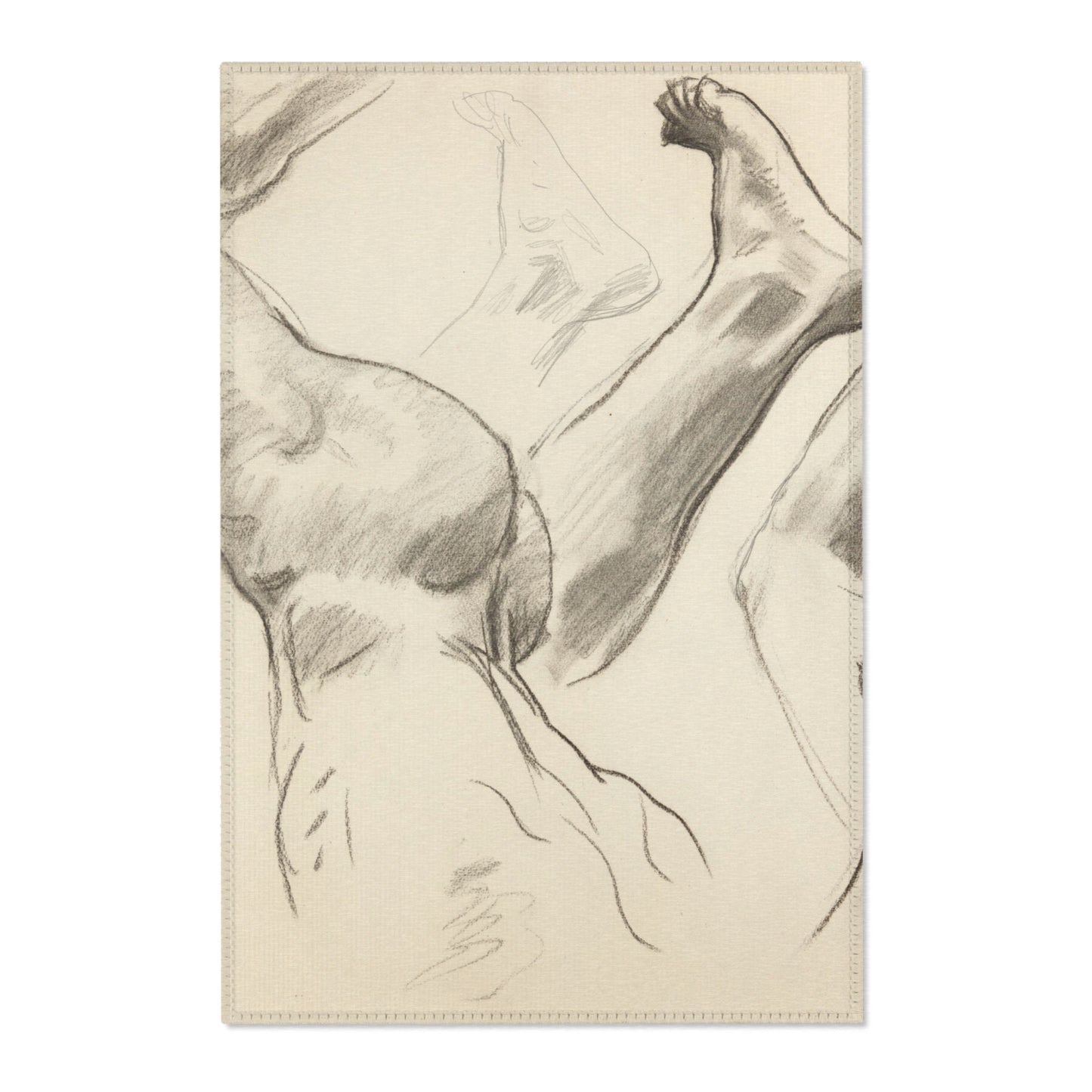 John Singer Sargent - Sketches of Legs and Feet | Area Rug