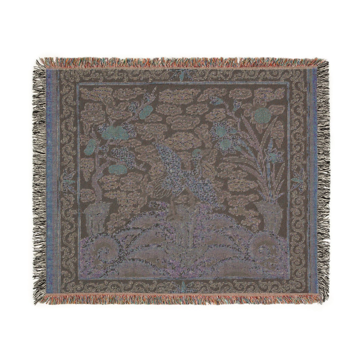 146_rank-badge-with-crane | Woven Tapestry Blanket