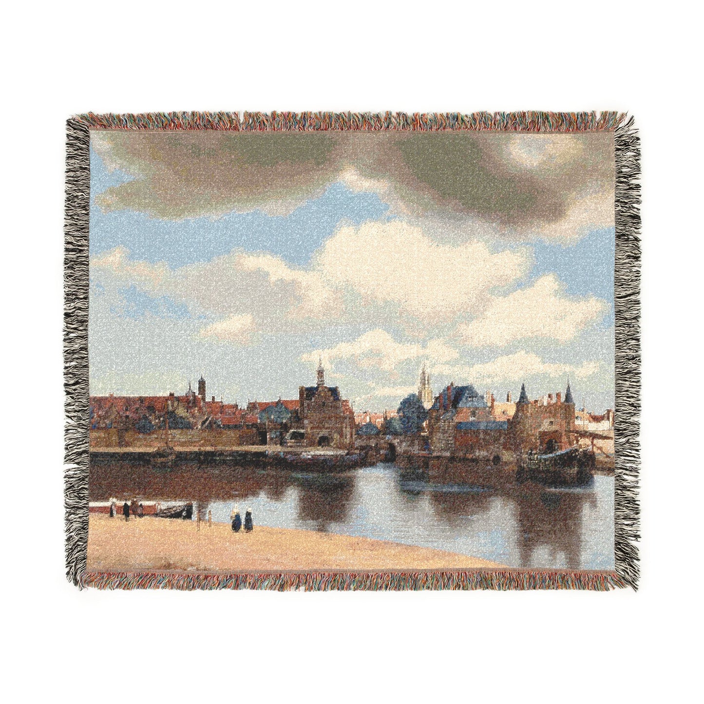 Johannes Vermeer - View of Delft - 92 - Mauritshuis | Woven Tapestry Blanket